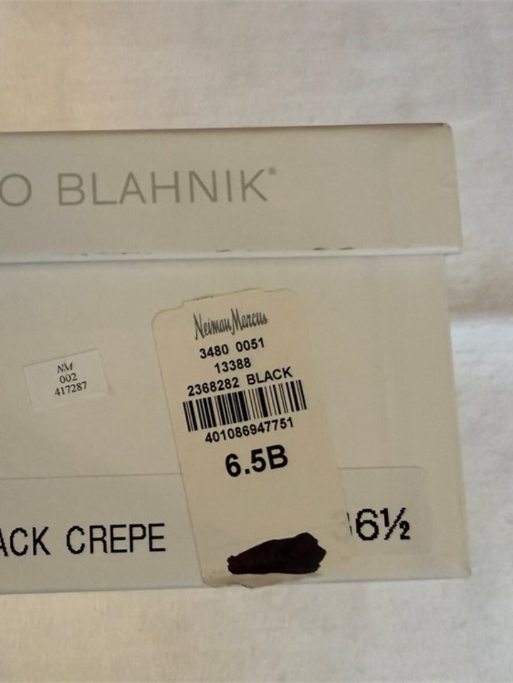 Manolo Blahnik Carolyne 50 Black Crepe Slingback Pumps Size US size 6.5 - Picture 9 of 12